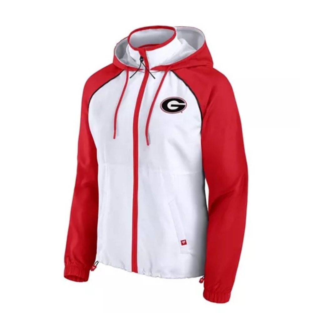 Fanatics Georgia Bulldogs Full Zip Anorak HoodieMesh-Lined Jacket. Medium‎